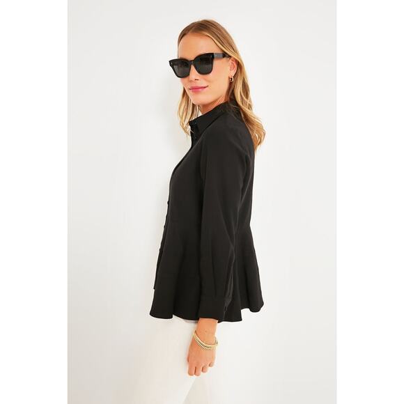 POMANDER PLACE Black Ashlen Blouse Size XL NWT Retail $98 Tuckernuck - Picture 4 of 7